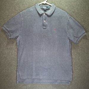 Vintage Polo Ralph Lauren Men Custom Slim Fit Mesh Polo Shirt Pony Logo L